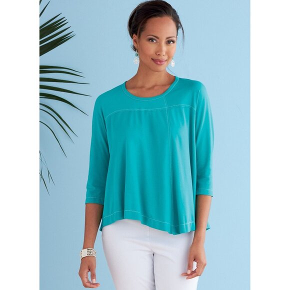 Butterick B6735 Katherine Tilton Misses Top Pattern with Asymmetrical Hem XS-M - Picture 7 of 8